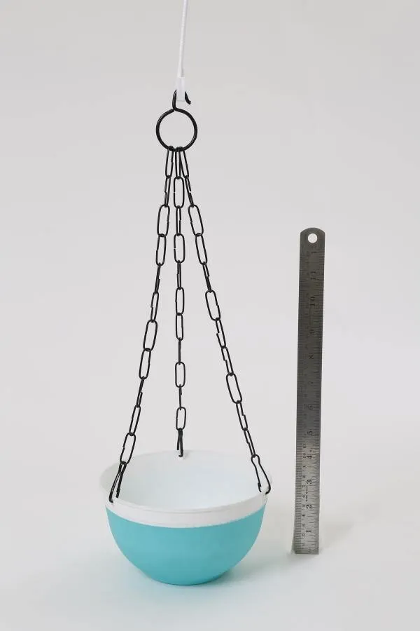 16 cm Double Color Hanging Pot (Turq)