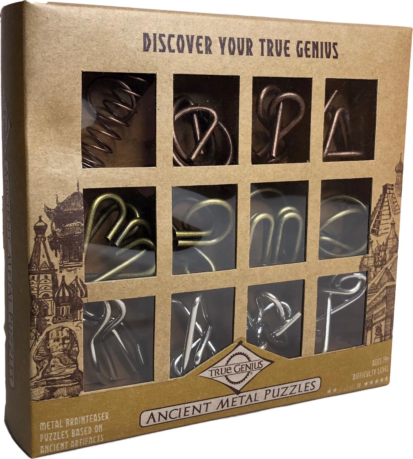 Ancient Metal Puzzles - 12pc
