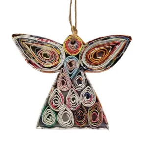 Angel Holiday Ornament - 3 Styles - Recycled Paper: Small