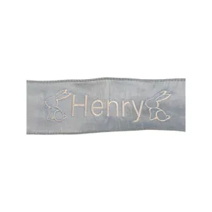 Block Bunny Monogrammed Ribbon