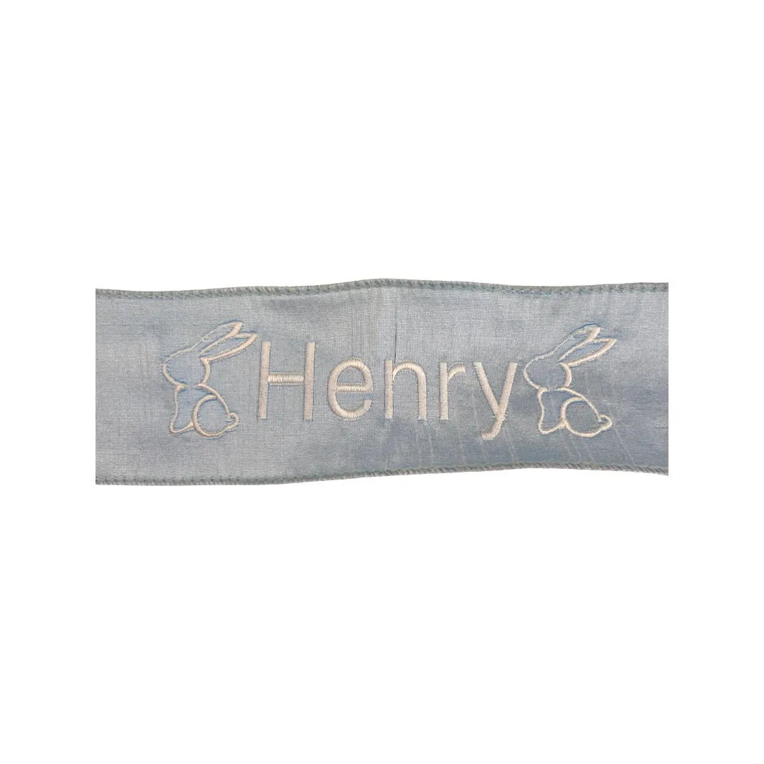 Block Bunny Monogrammed Ribbon
