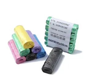 Color garbage bags, environmental protection material, point-off type, thickening, firm bags, 5 rolls, 100 pieces LI-020001