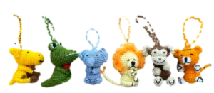 Crocheted Mini Ornaments "Jungle Set"
