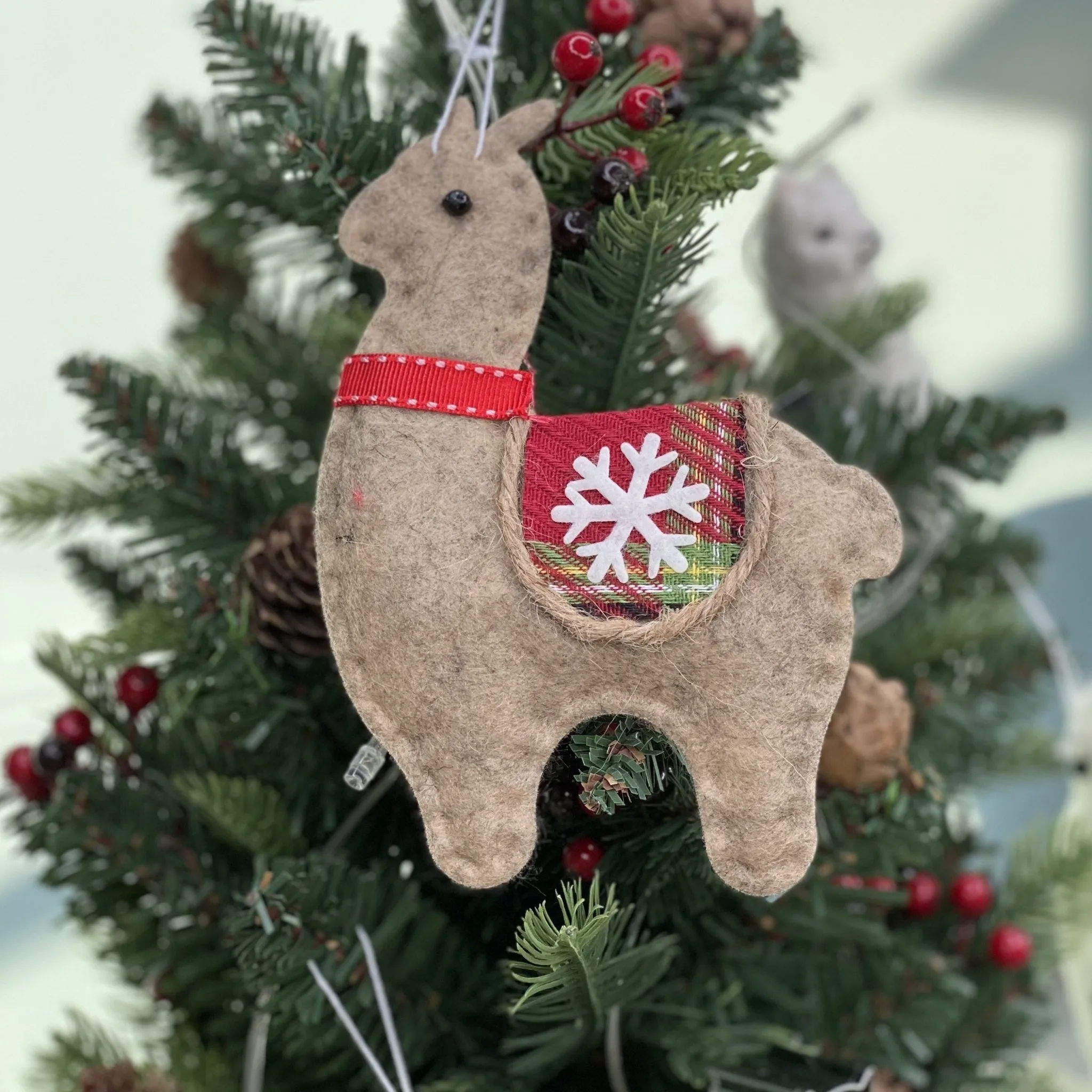 Felted Alpaca Ornaments