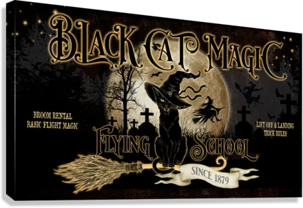 Halloween Wall Decor - Black Cat Magic - Hocus Pocus