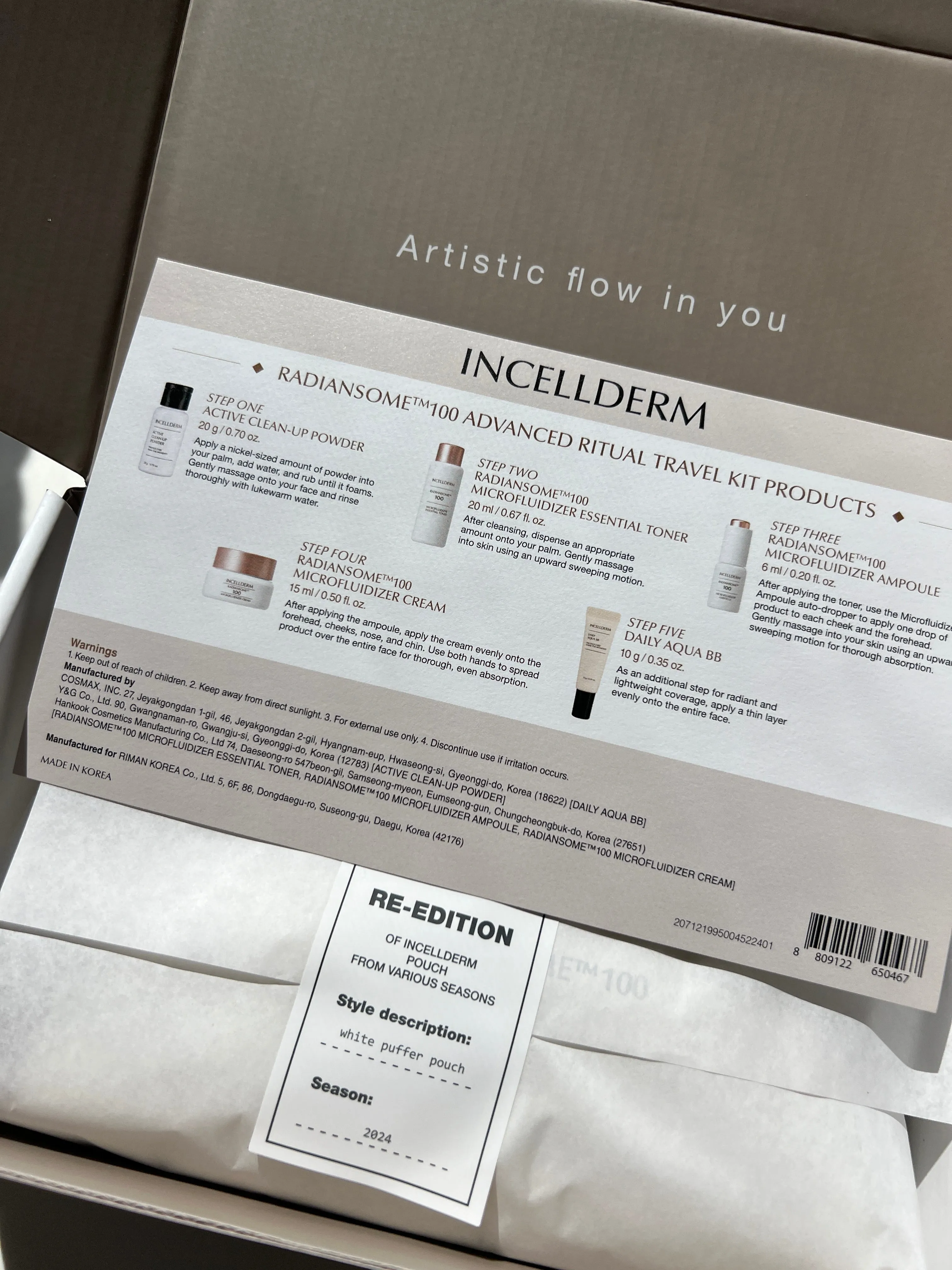 Incellderm RADIANSOME 100 Travel Size Kit