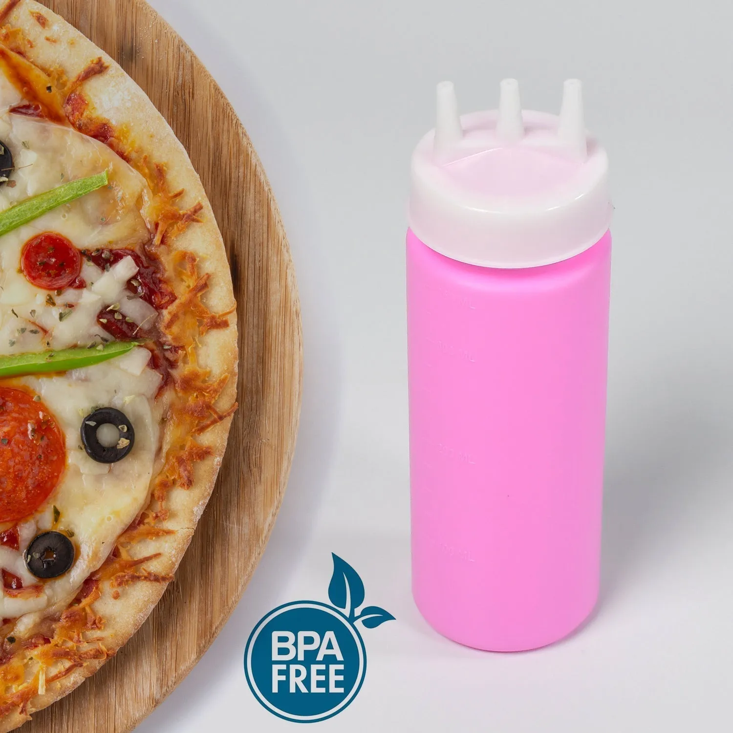 Ketchup Bottles With 3 Nozzle For Sauce, Mayonnaise, Chocolate Syrup Using Bottle Reusable Plastic Bottle ( 360ml )