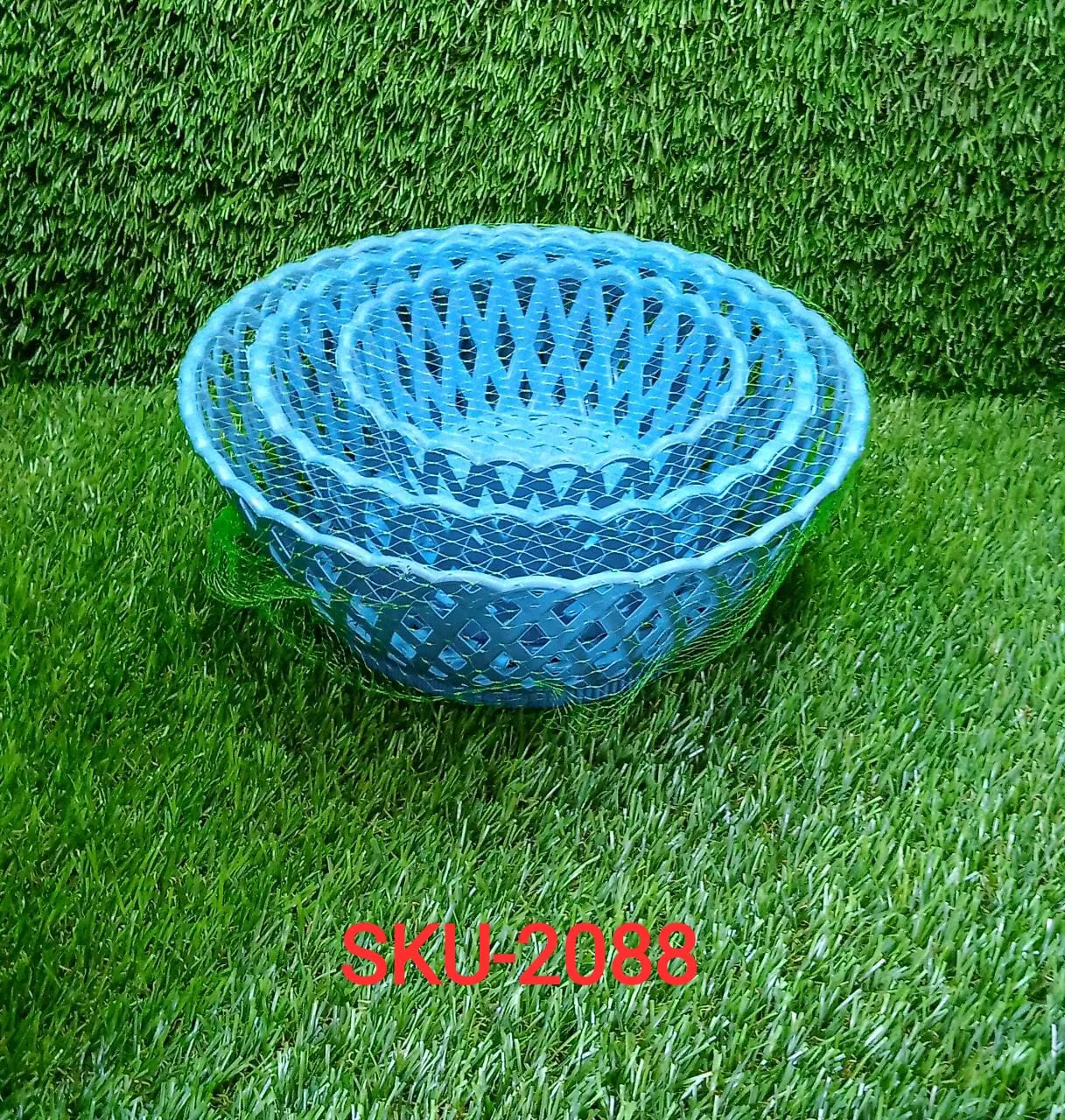 Multipurpose Round Storage Plastic Basket Tray (3pcs)
