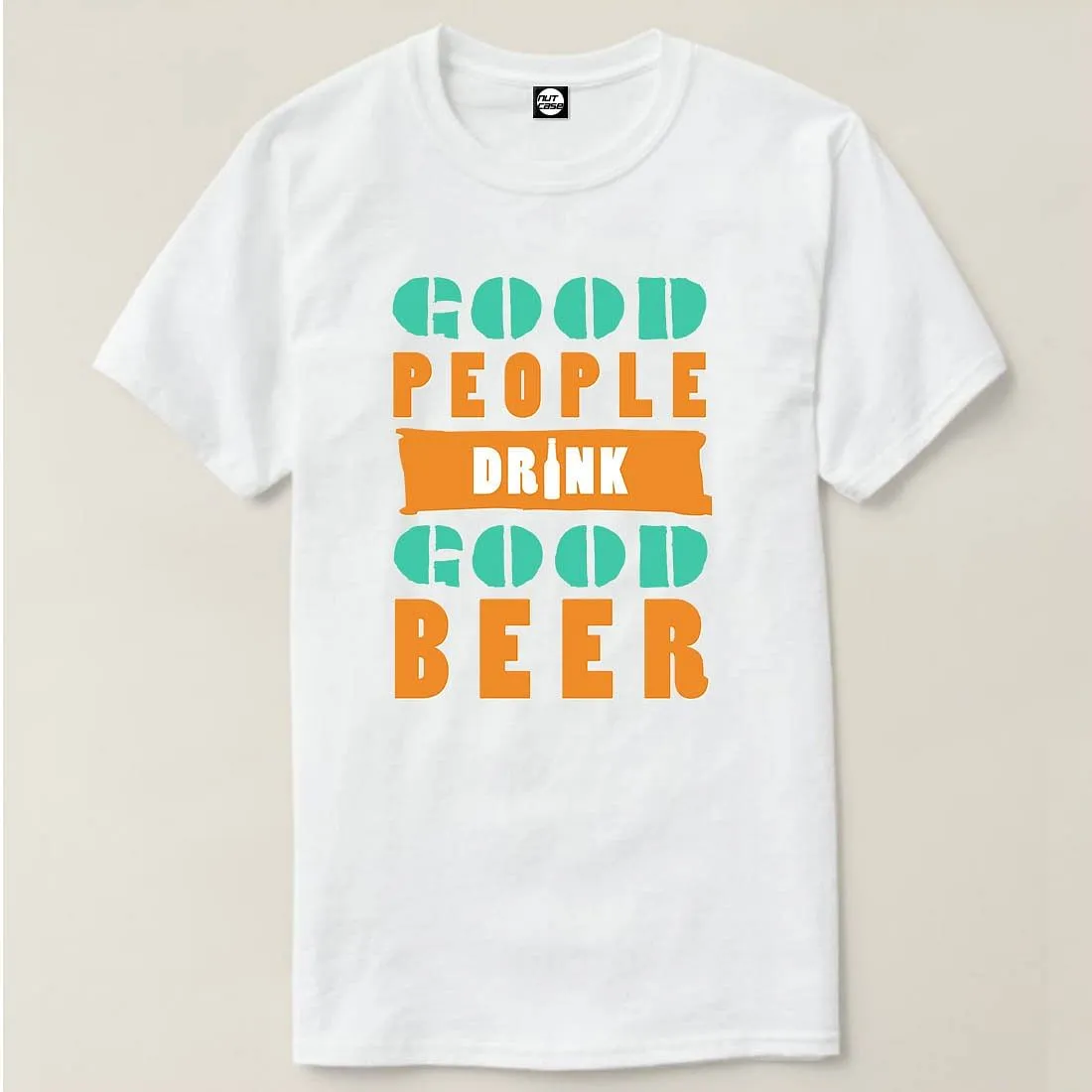Nutcase Designer Round Neck Men's T-Shirt Wrinkle-Free Poly Cotton Tees - Beer People