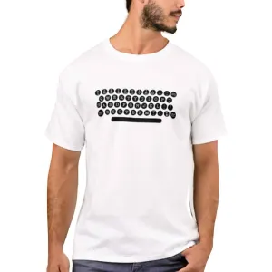 Nutcase Designer Round Neck Men's T-Shirt Wrinkle-Free Poly Cotton Tees - Vintage TypeWritter