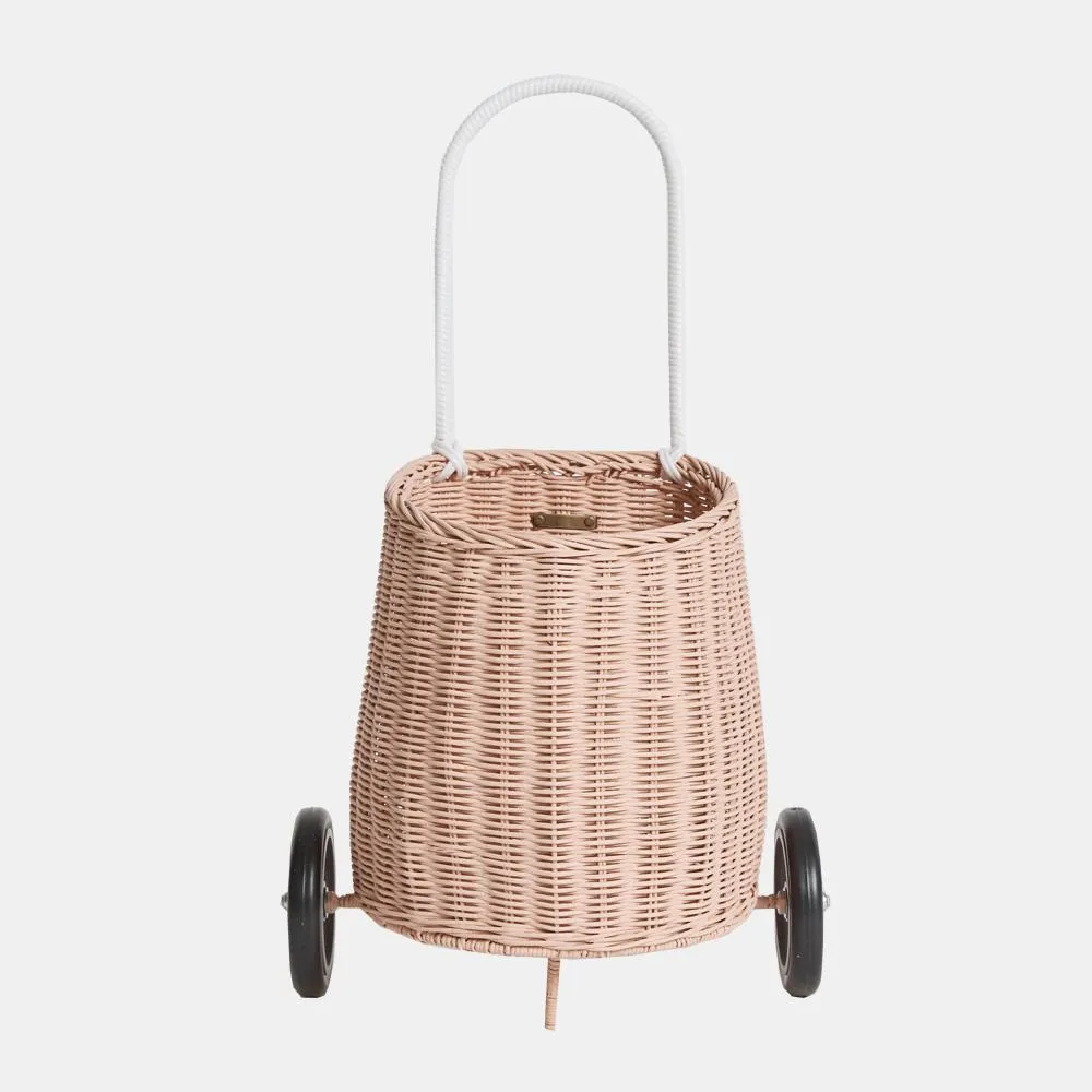 Olli Ella Rattan Luggy Basket - Rose