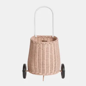 Olli Ella Rattan Luggy Basket - Rose