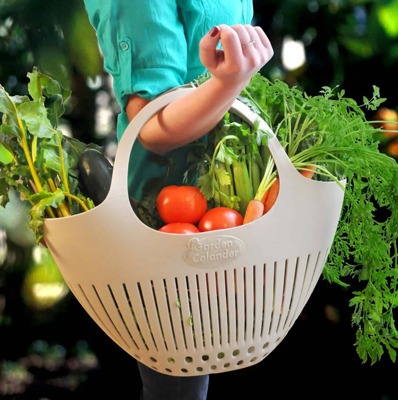 Robins Egg Blue Large Garden Colander