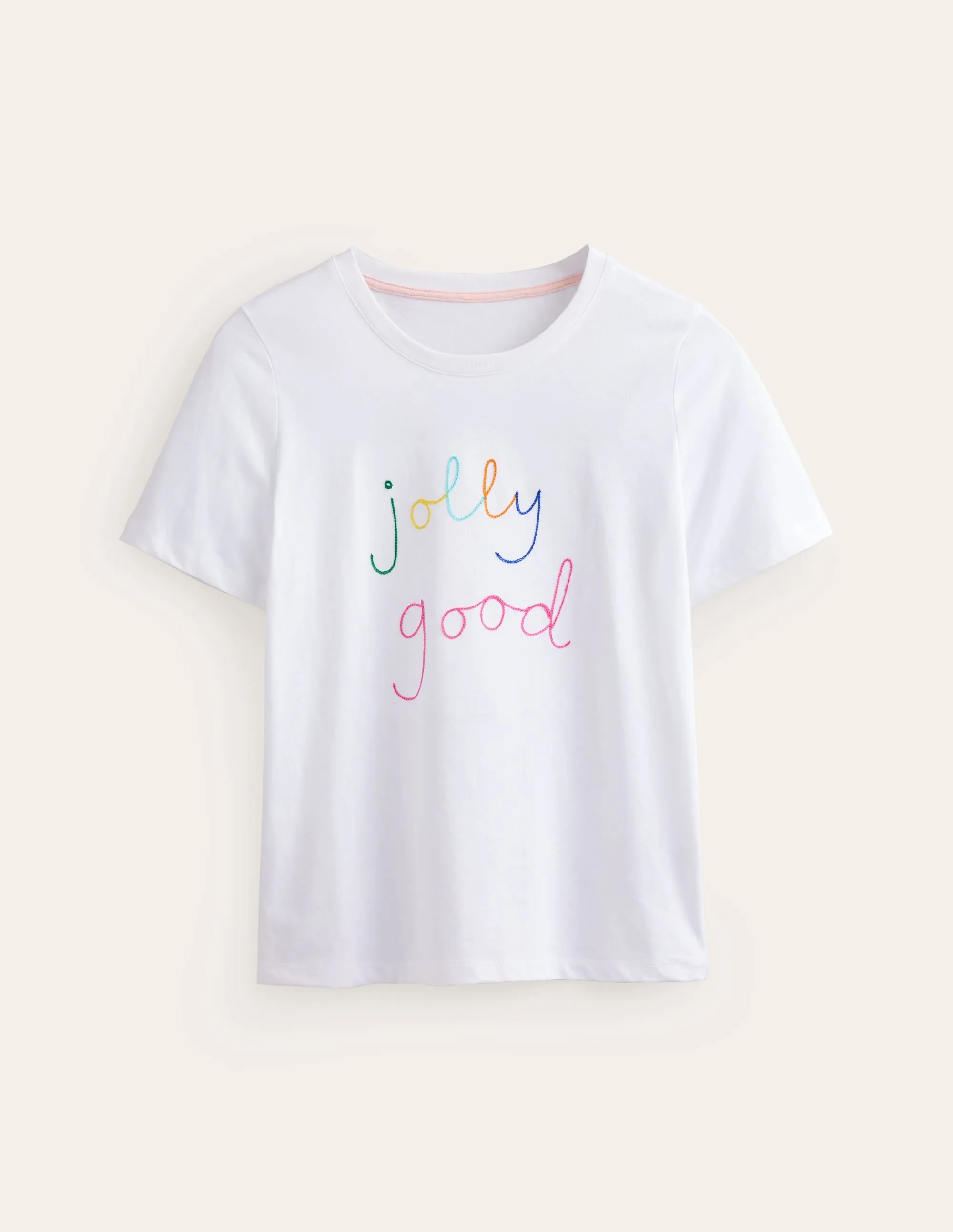 Rosa Embroidered T-Shirt-Jolly Good