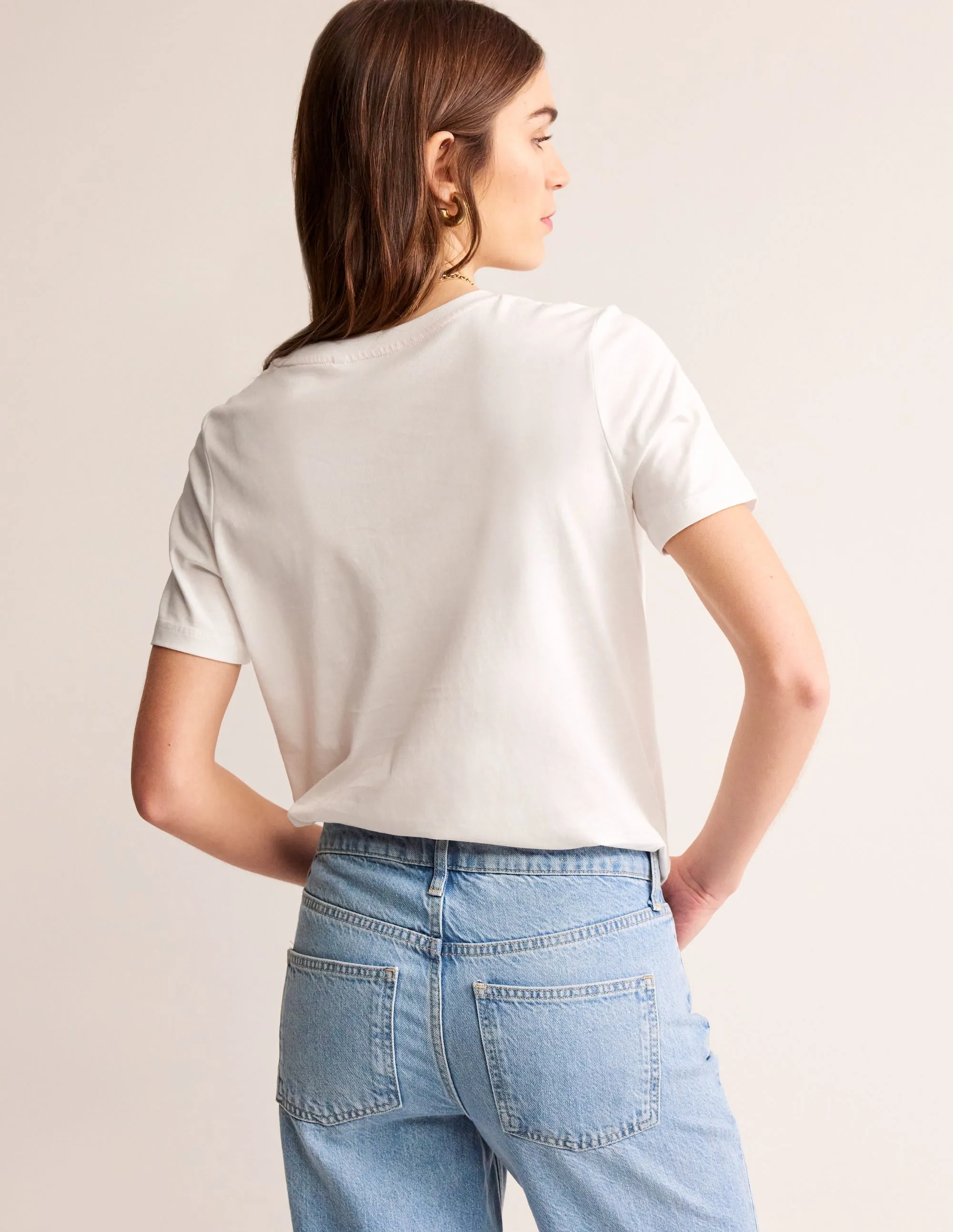 Rosa Embroidered T-Shirt-Jolly Good