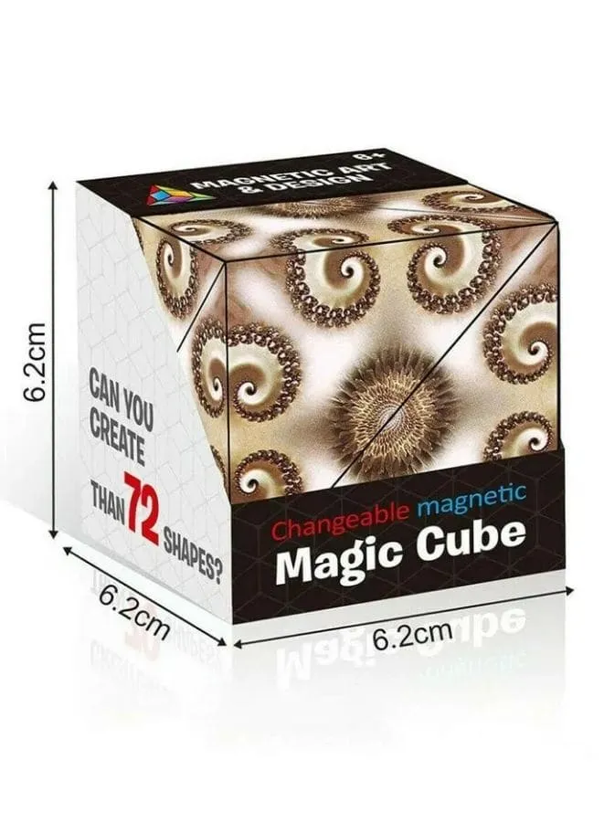 Shape Shifting Box, Fidget Cube with 36 Rare Earth Magnets - Extraordinary 3D Magic Cube – Cube Magnet Fidget Toy Transforms Into Over 70 Shapes, Design 1