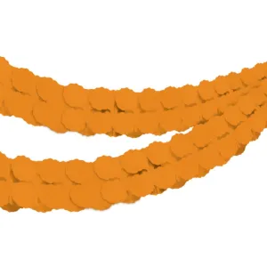 Tissue Paper Garland Pumpkin Orange